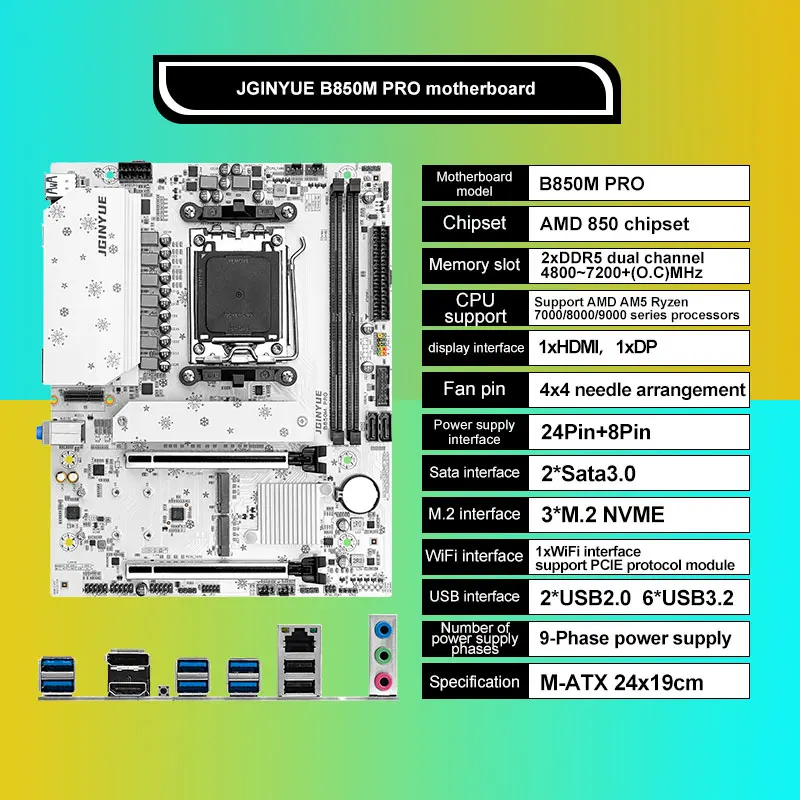 Zestaw płyty głównej JGINYUE B – Ddr5 16Gb 6000Mhz recenzja i cena